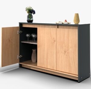 BAHIUT DIELFE NIZA 1.30 GRIS/ROBLE