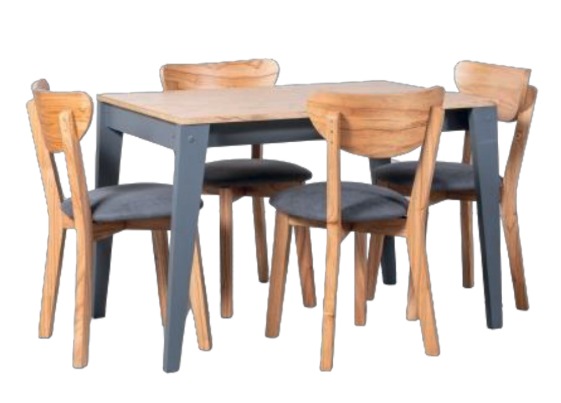 JUEGO DE MESA Y SILLAS OTAÑO 1.10 NORDICO